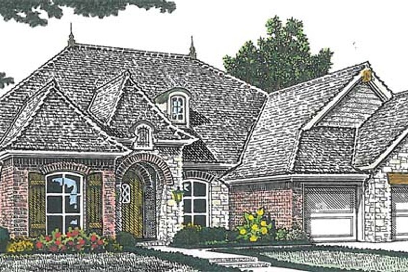 Dream House Plan - European Exterior - Front Elevation Plan #310-1263