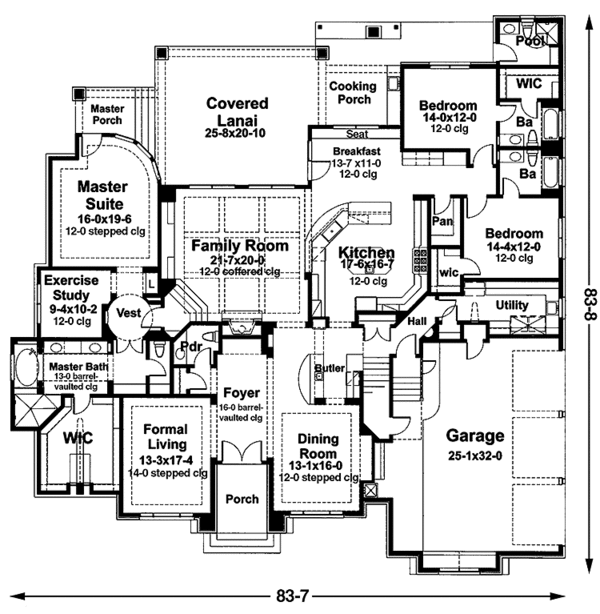 Mediterranean Floor Plan - Main Floor Plan #120-216