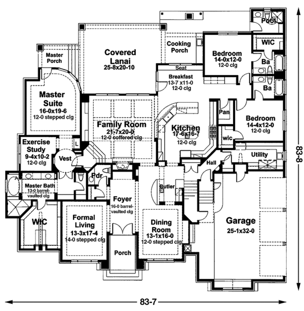 Home Plan - Mediterranean Floor Plan - Main Floor Plan #120-216