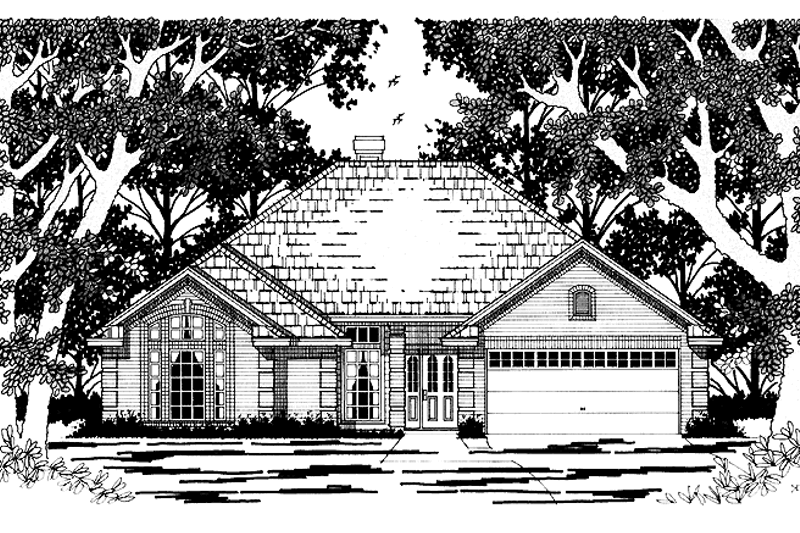 Home Plan - Ranch Exterior - Front Elevation Plan #42-564