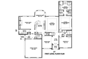 Colonial Style House Plan - 4 Beds 3.5 Baths 3636 Sq/Ft Plan #81-1604 