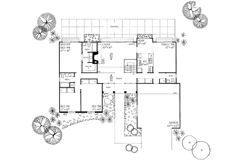 Home Plan - Floor Plan - Main Floor for European House Plan #72-644 - 3 bed, 2.5 bath