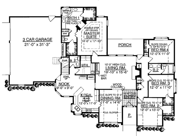 Dream House Plan - Traditional Floor Plan - Main Floor Plan #40-481
