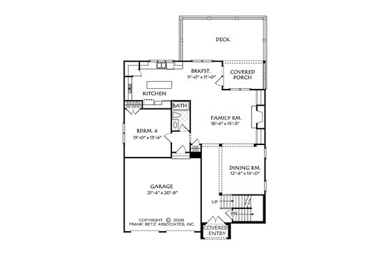 Floor Plan - Main Floor for Traditional House Plan #927-538 - 4 bed, 3 bath