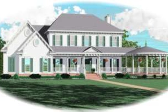 Exterior - Front Elevation for Traditional House Plan #81-1152 - 4 bed, 4 bath