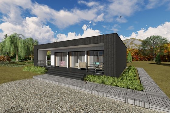 Exterior - Front Elevation for Modern House Plan #549-7 - 1 bed, 1 bath