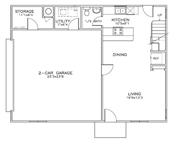 Home Plan - Southern Floor Plan - Lower Floor Plan #8-312