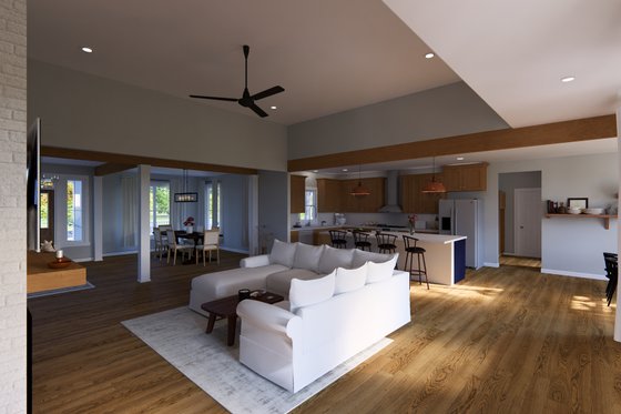 Interior - Family Room 3 for Farmhouse House Plan #513-2172 - 3 bed, 4 bath