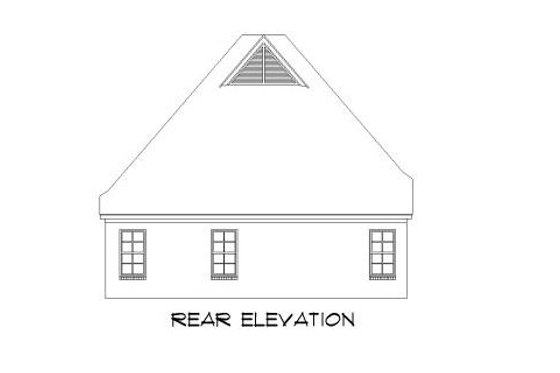 Exterior - Rear Elevation for European House Plan #424-235 - 3 bed, 2 bath