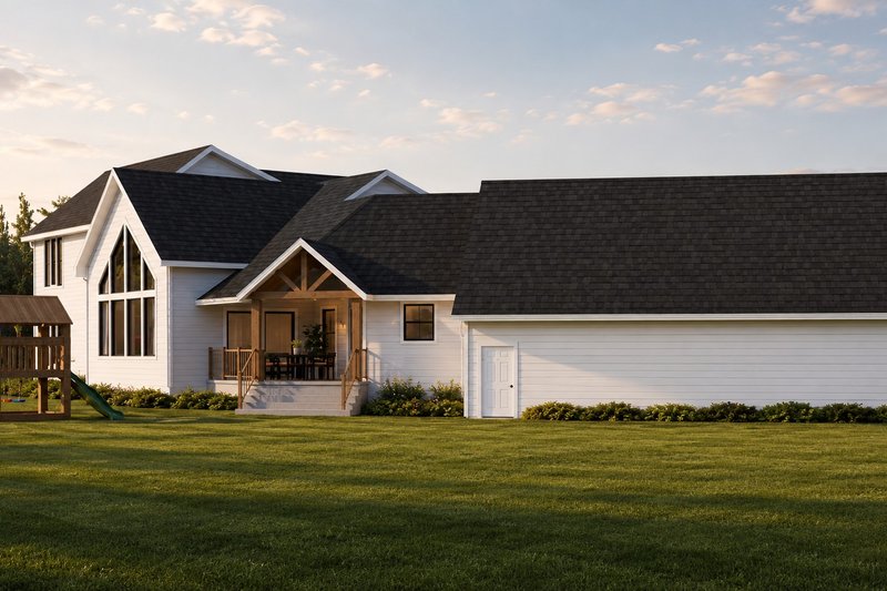 Architectural House Design - Exterior - Rear Elevation 1 for Farmhouse House Plan #1064-471 - 4 bed, 2.5 bath