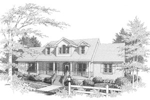 House Blueprint - Traditional Exterior - Front Elevation Plan #10-202
