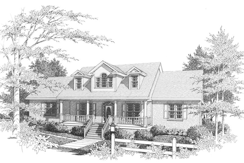 Home Plan - Traditional Exterior - Front Elevation Plan #10-202