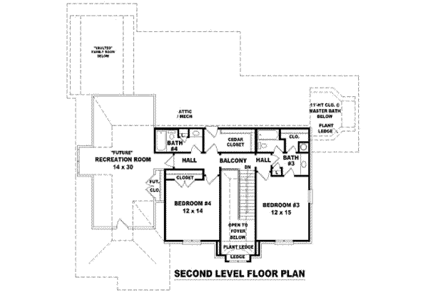 European Floor Plan - Upper Floor Plan #81-1195