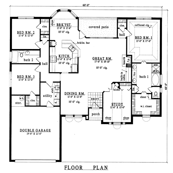 Traditional Floor Plan - Main Floor Plan #42-217