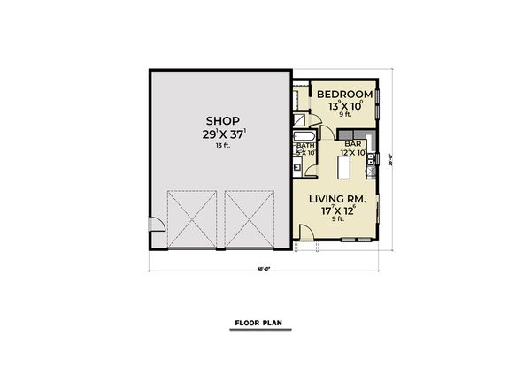 Architectural House Design - Barndominium Floor Plan - Main Floor Plan #1070-120
