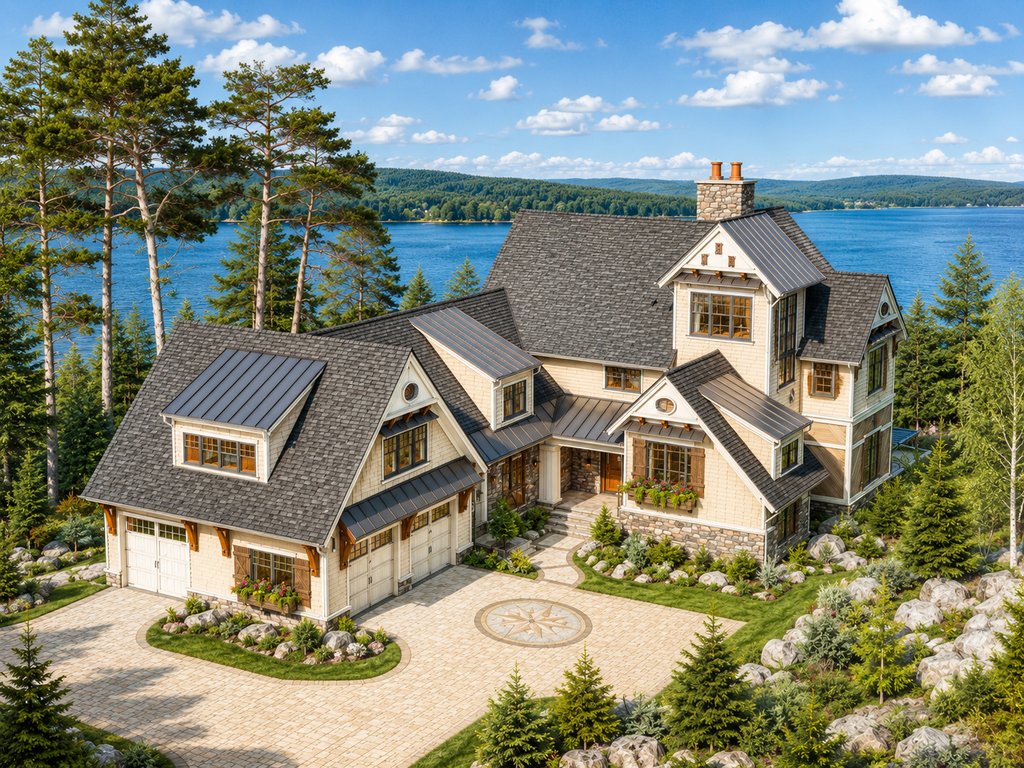 Exterior - Front Elevation 2 for Traditional House Plan #928-23 - 5 bed, 4.5 bath