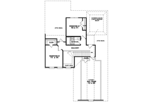 Floor Plan - Upper Floor for Colonial House Plan #81-499 - 3 bed, 2.5 bath