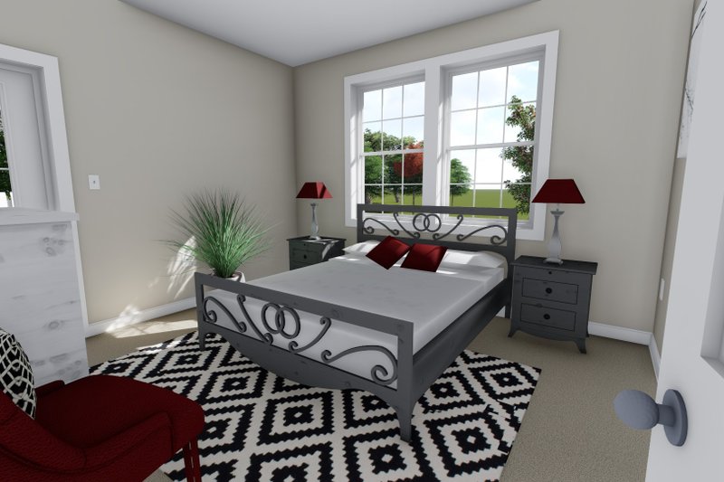 Architectural House Design - Interior - Master Bedroom for Ranch House Plan #1060-28 - 2 bed, 2 bath