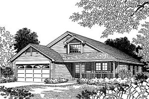 Cottage Exterior - Front Elevation Plan #417-133