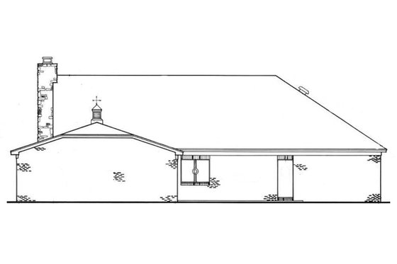 Exterior - Rear Elevation for Country House Plan #45-432 - 3 bed, 2.5 bath