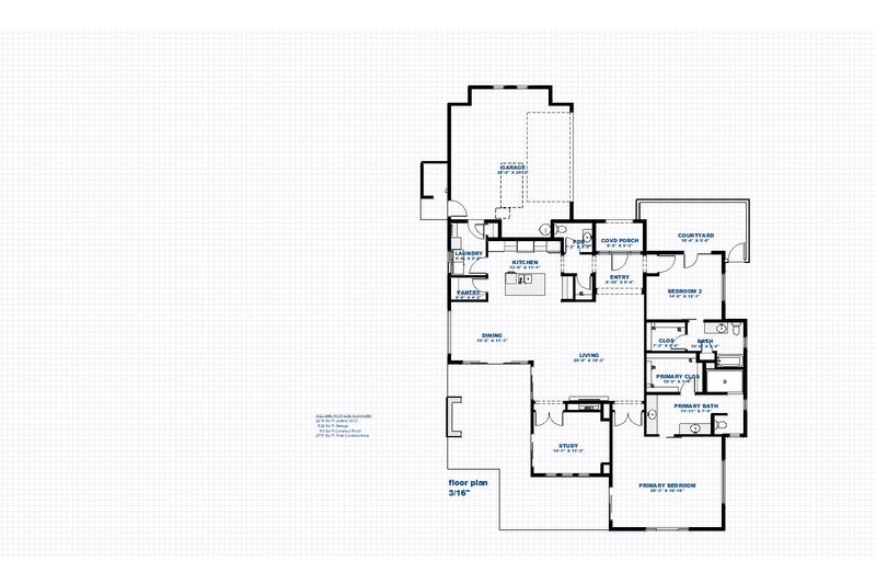 House Plan Design - Floor Plan - Main Floor for Country House Plan #1126-10 - 3 bed, 2.5 bath