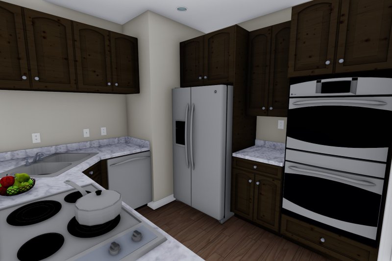 Architectural House Design - Interior - Kitchen 1 for Ranch House Plan #1060-28 - 2 bed, 2 bath