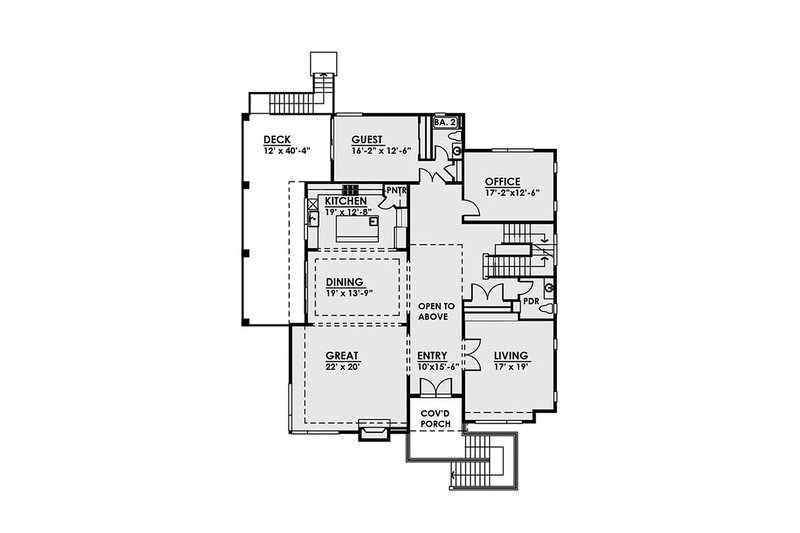 Dream House Plan - Floor Plan - Main Floor for Contemporary House Plan #1066-37 - 4 bed, 5.5 bath