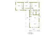 Adobe / Southwestern Style House Plan - 3 Beds 2 Baths 1200 Sq/Ft Plan #1106-106 Floor 