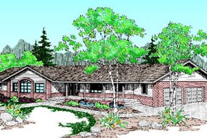 Ranch Exterior - Front Elevation Plan #60-194