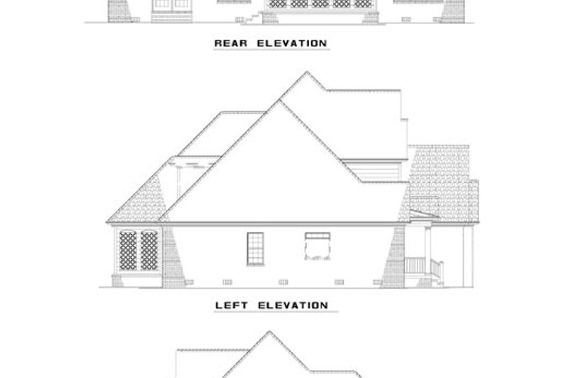 Dream House Plan - Exterior - Rear Elevation for Traditional House Plan #17-2879 - 3 bed, 2.5 bath