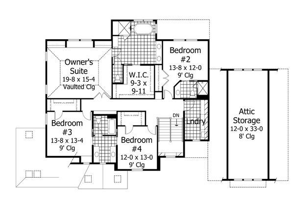 Floor Plan - Upper Floor Plan #51-544