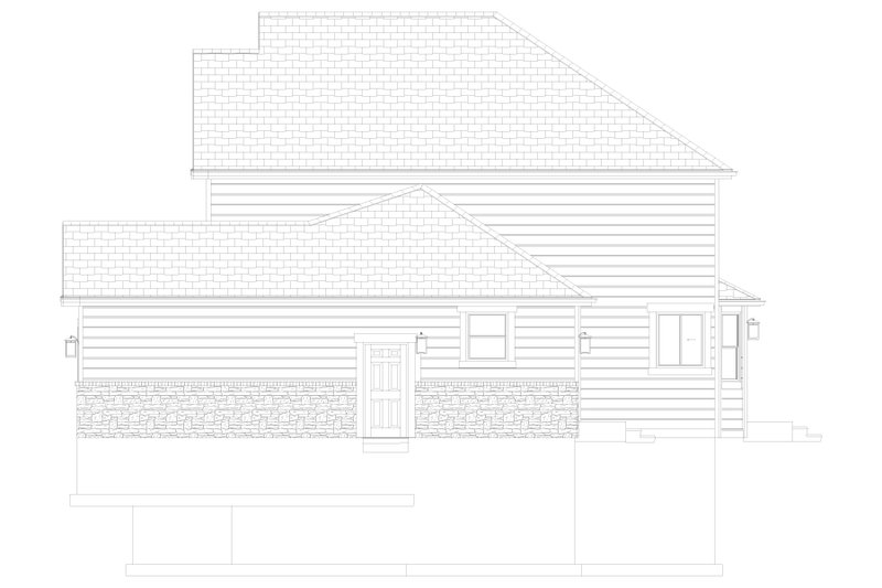 House Plan Design - Exterior - Other Elevation 2 for Craftsman House Plan #1060-65 - 3 bed, 2.5 bath