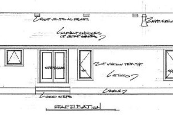 Exterior - Rear Elevation for Traditional House Plan #47-246 - 3 bed, 2 bath