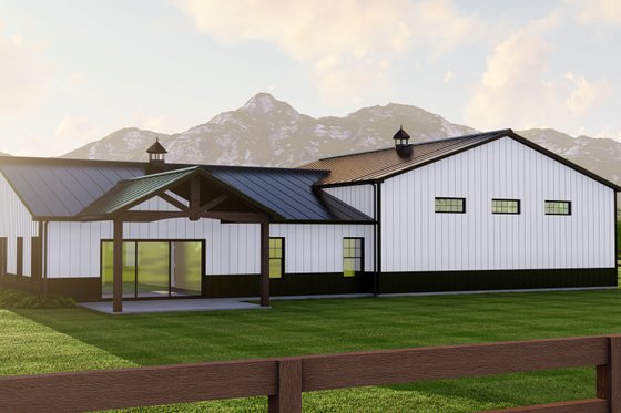 Exterior - Rear Elevation for Barndominium House Plan #1064-192 - 2 bed, 2 bath