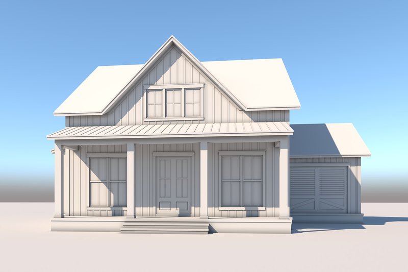 Dream House Plan - Exterior - Front Elevation 5 for Farmhouse House Plan #430-290 - 2 bed, 2 bath