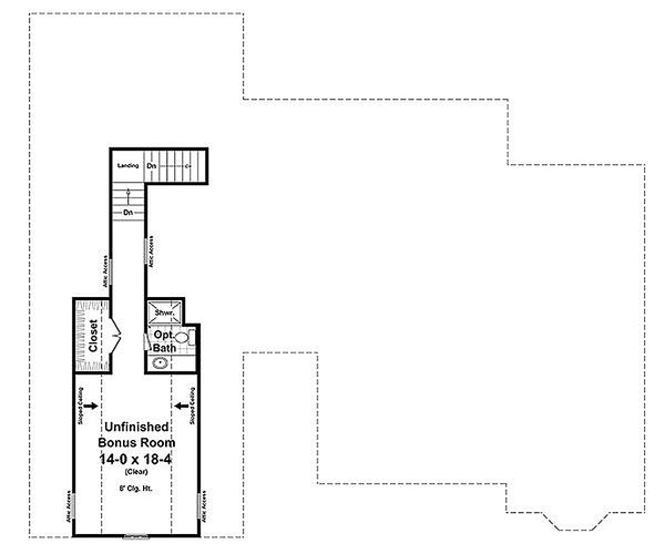 Craftsman Floor Plan - Upper Floor Plan #21-312