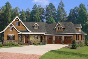 Ranch Exterior - Front Elevation Plan #54-481