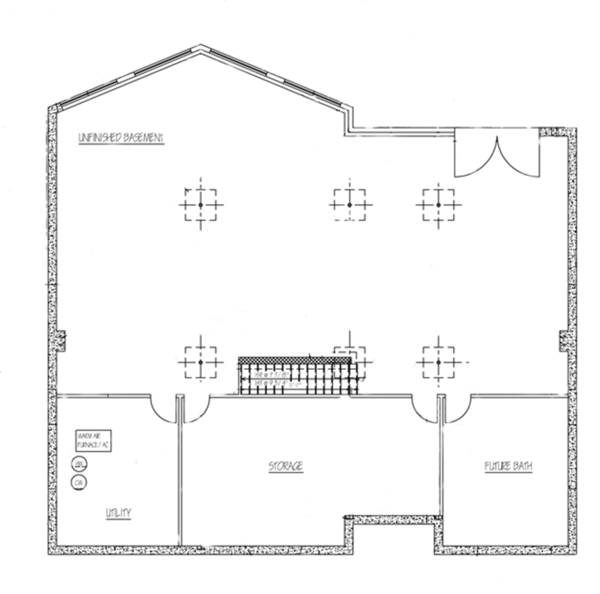 House Blueprint - Country Floor Plan - Lower Floor Plan #1061-12