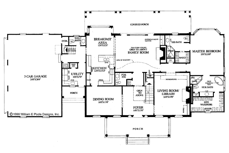 Dream House Plan - Floor Plan - Main Floor for Classical House Plan #137-312 - 4 bed, 4 bath