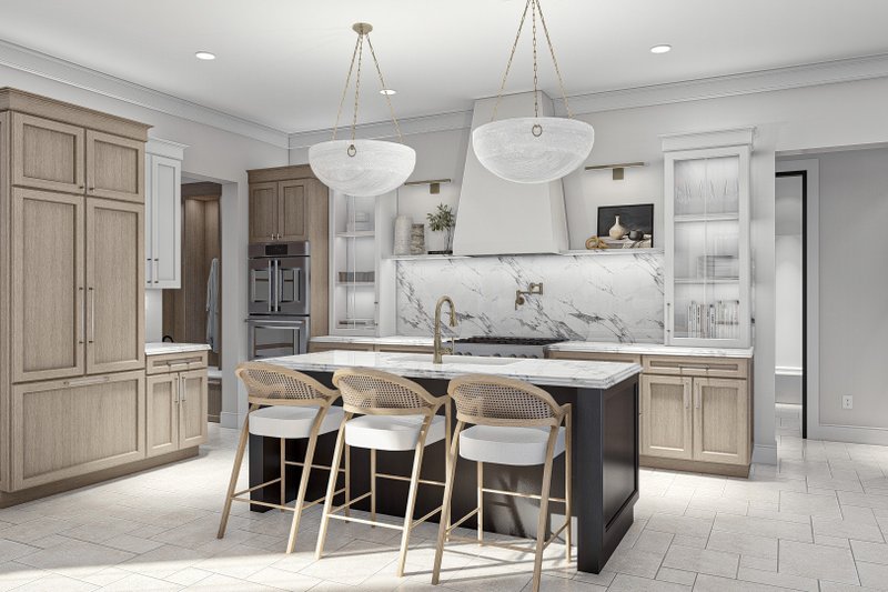 House Blueprint - Interior - Kitchen for Mediterranean House Plan #455-633 - 3 bed, 2.5 bath