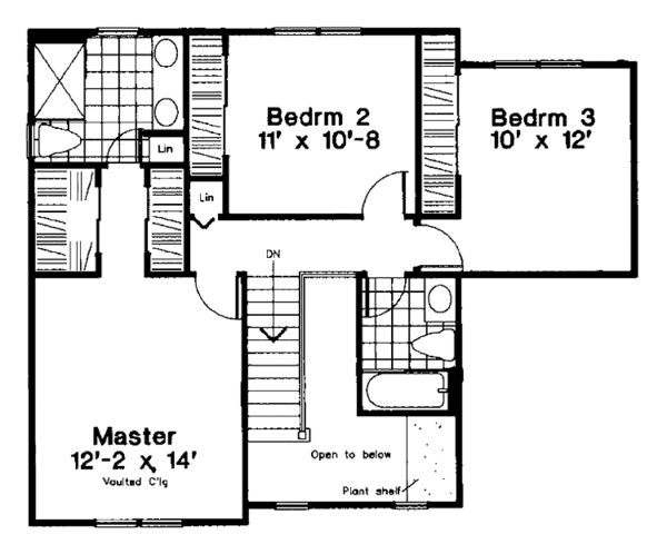 Home Plan - Country Floor Plan - Upper Floor Plan #300-108