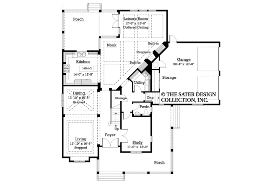 Floor Plan - Main Floor for Victorian House Plan #930-201 - 3 bed, 2.5 bath