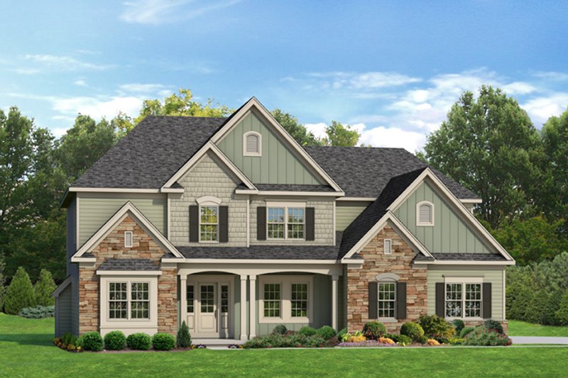 Dream House Plan - Colonial Exterior - Front Elevation Plan #1010-86