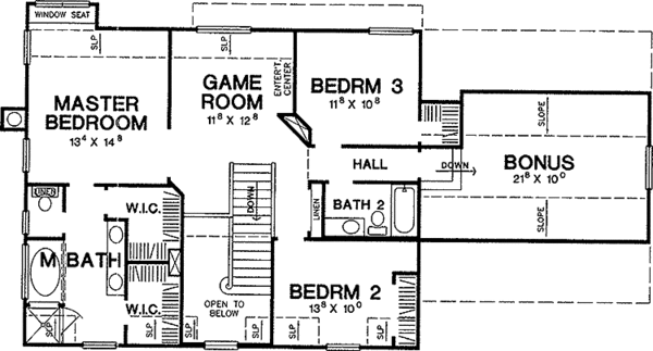 Dream House Plan - Country Floor Plan - Upper Floor Plan #472-261