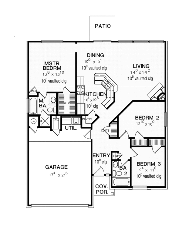 House Blueprint - Traditional Floor Plan - Main Floor Plan #472-429