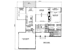 Floor Plan - Main Floor for Traditional House Plan #322-109 - 3 bed, 3.5 bath