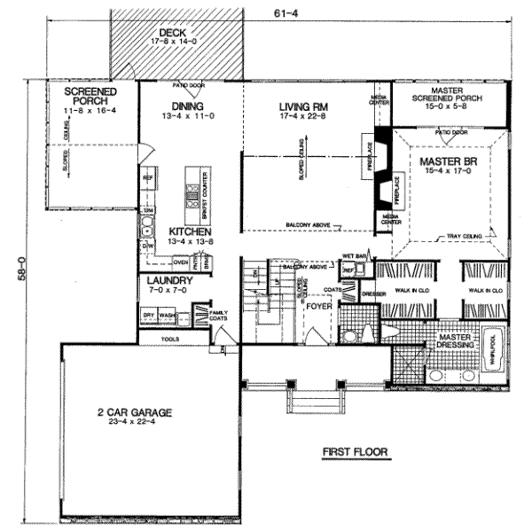 Traditional Floor Plan - Main Floor Plan #322-109
