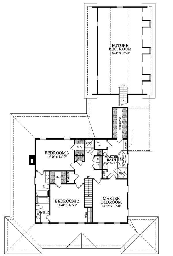 Architectural House Design - Traditional Floor Plan - Upper Floor Plan #137-339