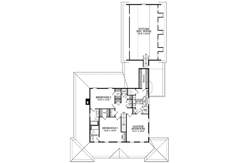 Dream House Plan - Floor Plan - Upper Floor for Traditional House Plan #137-339 - 4 bed, 4.5 bath