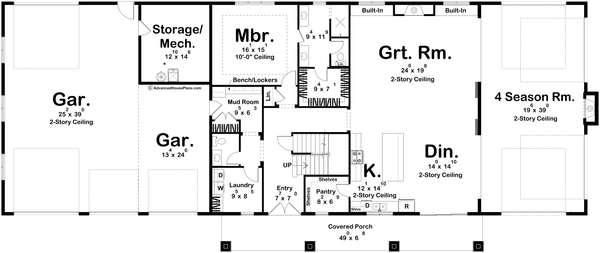 Dream House Plan - Barndominium Floor Plan - Main Floor Plan #455-569